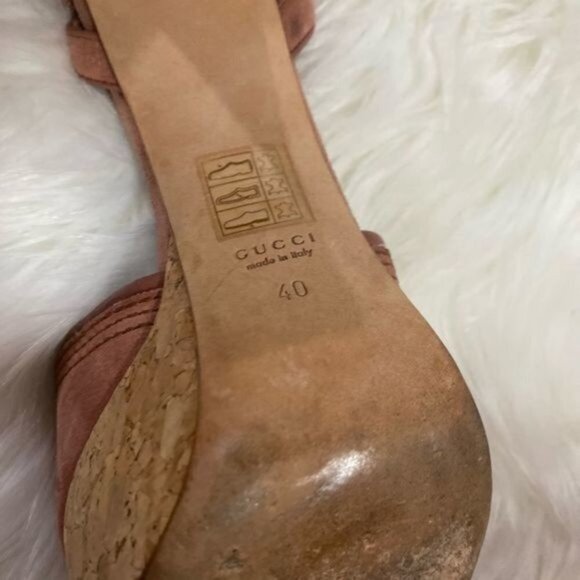 Gucci Danielle Platform Sandals Brick Red - Picture 12 of 13